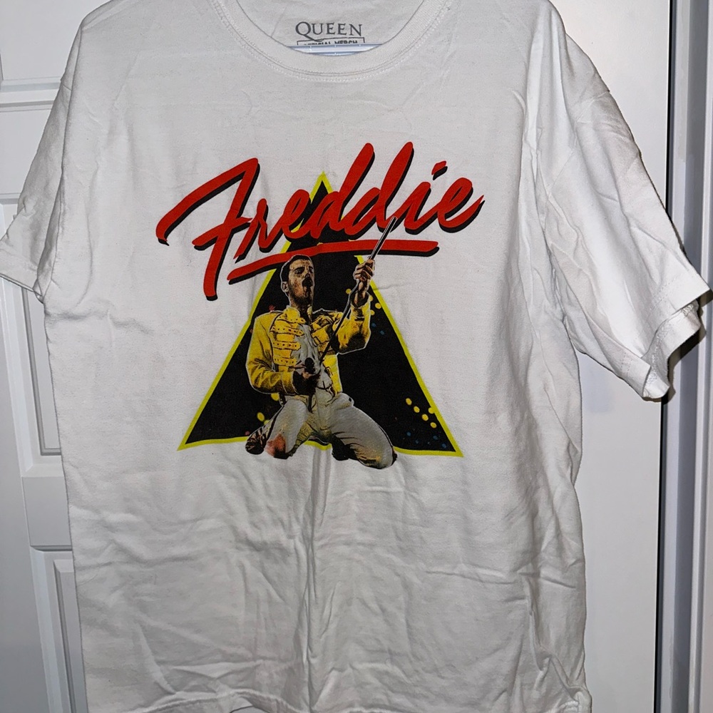 Queen Freddie Graphic Tee - White
